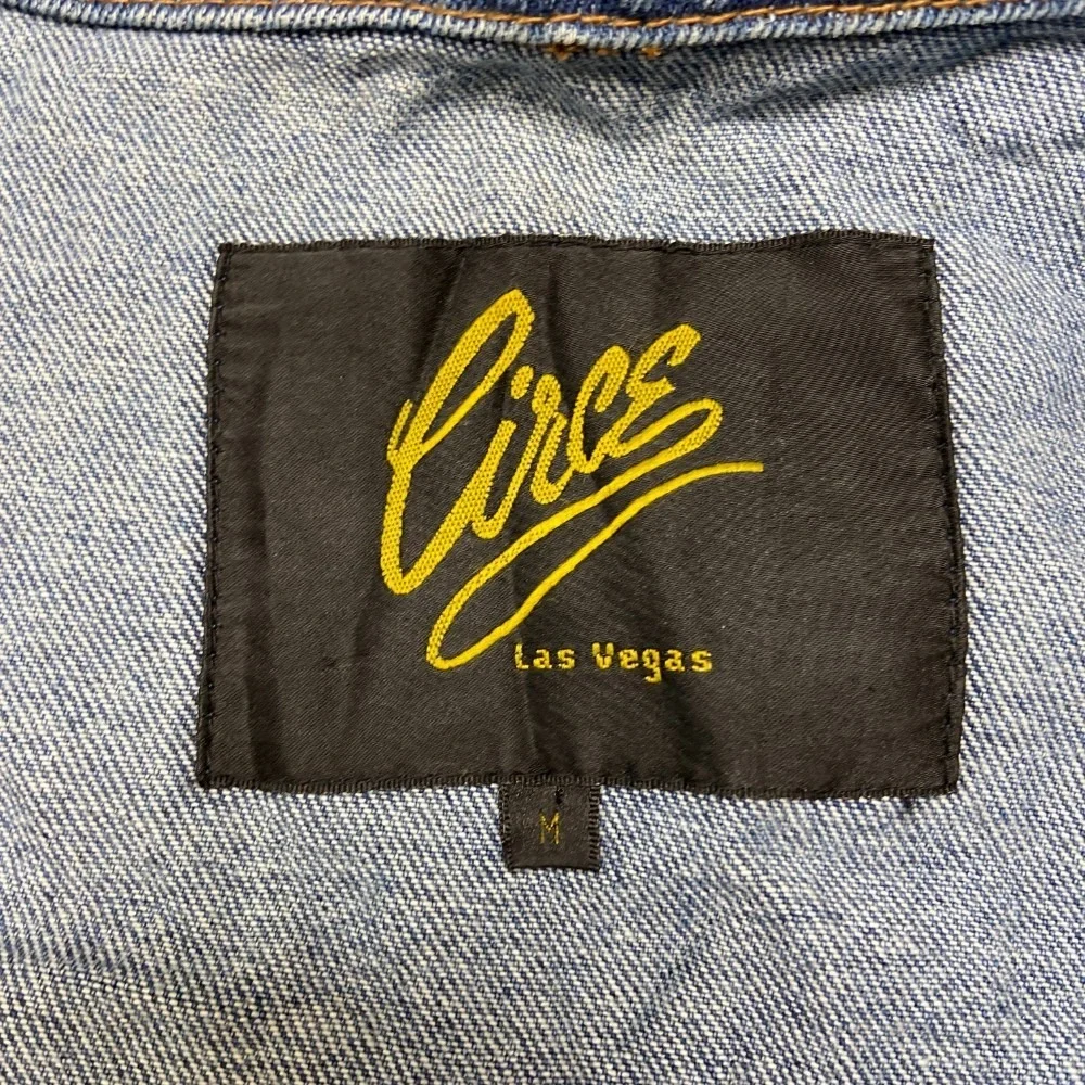 Vintage Circe Las Vegas Riviera Hotel & Casino Trucker Jacket Mens Medium Blue
